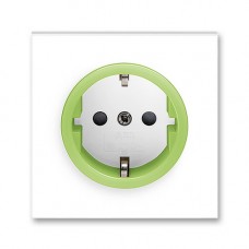Розетка Neo білий/крижаний зелений 1-на з заземленням ( 2CHM183459A4042 )