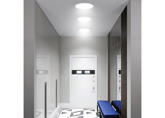 Світильник LED даунлайт Violux FRAME 12W 4200K круг IP20 чорний ( 120092 )