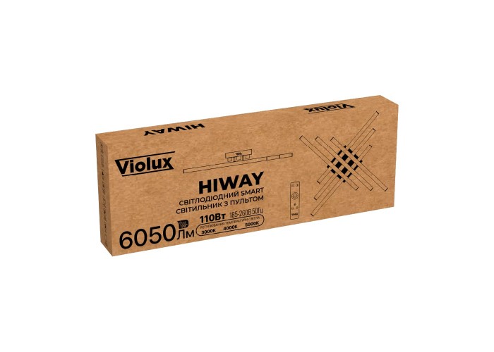 Світильник LED smart HIWAY+пульт квадрат 110W 3000-5000K IP20 білий ( 220815 )