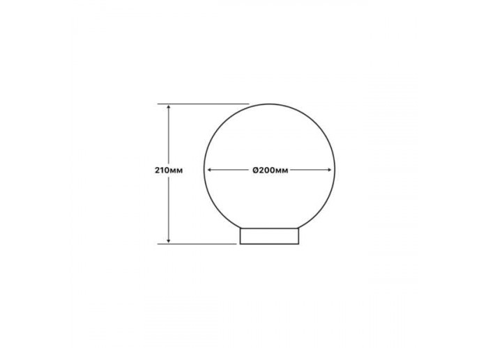 Світильник садово-парковий SFERA 200мм золотий призм 20W Е27 IP44 Violux ( 501120 )