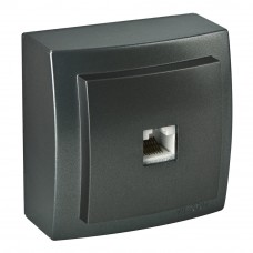Розетка Nilson Themis антрацит комп'ютерна  CAT5e RJ45 ( 26161044 )