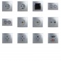 Розетка Nilson Touran срібло комп'ютерна  CAT5e RJ45 ( 24131044 )