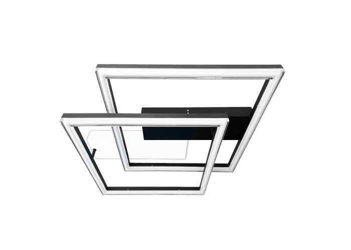 Світильник LED smart BRIONI-S+пульт 84W 3000-5000K IP20 квідрат біло-чорний Violux ( 220705 )