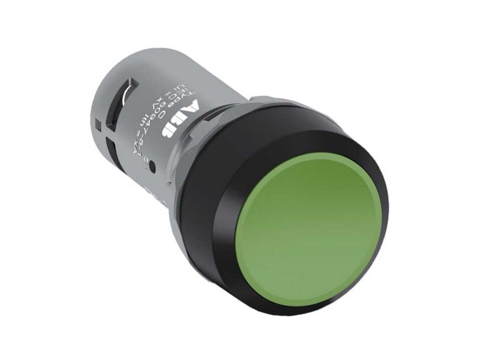 Кнопка плоска зелена CP1-10G-10 без фіксації ABB ( 1SFA619100R1012 )