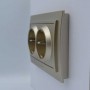 Розетка ELBI ZENA Silverline титан 2-на з заземленням ( 500-011400-907 )
