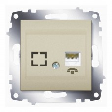 Розетка ELBI ZENA Silverline титан телефонна без рамки ( 609-011400-221 )