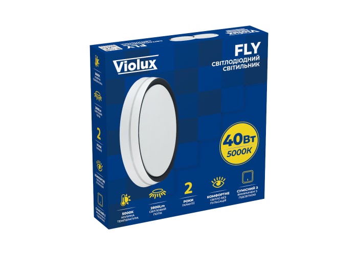 Світильник LED FLY 40W 5000K круг сірий Violux ( 200110 )