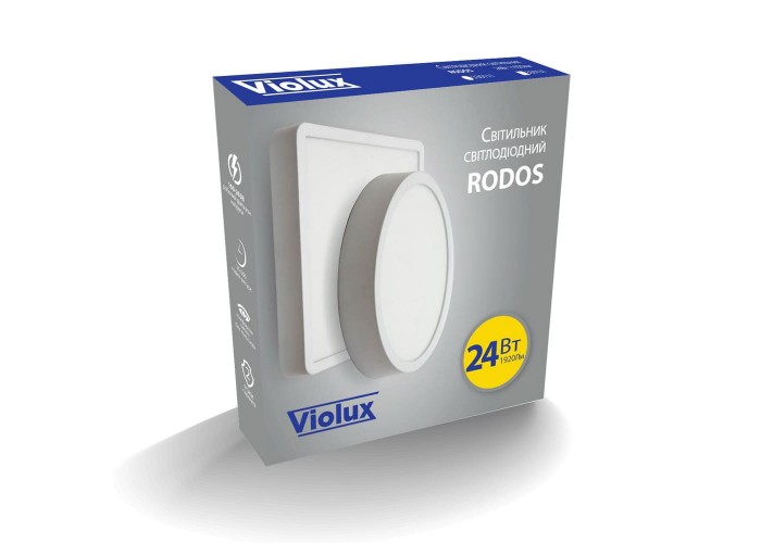 Світильник LED Violux НББ RODOS квадрат 24W 5000K IP20 ( 330131 )