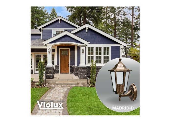 Світильник садово-парковий Violux Madrid-D антична бронза 60W Е27 IP44 ( 500100 )