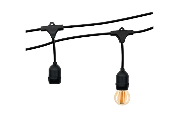 Гірлянда TWIST патрон 10хЕ27 5м IP65 чорний VIOLUX ( 950012 )