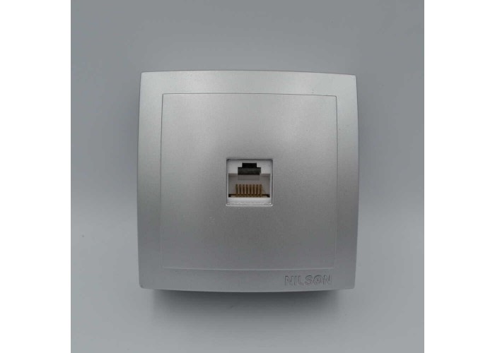 Розетка Nilson Themis срібло комп'ютерна  CAT5e ( 26131044 )