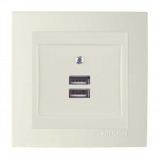 Розетка Nilson Touran кремова 2-на USB ( 24121081 )