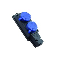 Розетка Violux каучук настінна 2-на з кришкою IP44 ( 930650 )