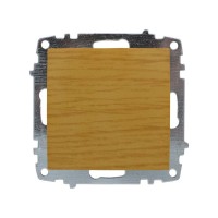 Вимикач ELBI ZENA Woodline клен 1кл без рамки ( 609-012700-200 )