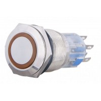 Кнопка Аско-Укрем TYJ 19-272 2NO+2NC 220В з підсвічуванням жовта (A0140010115)