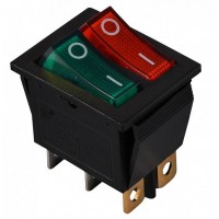 Клавишный переключатель kcd2-2101n gr+r/b, Аско [a0140040111]