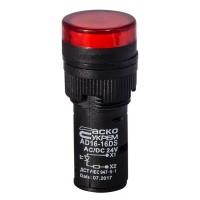 Сигнальна арматура Аско-Укрем AD16-16DS 24В AC/DC червона (A0140030053)