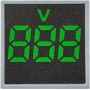Квадратный цифровой измеритель напряжения ed16-22 fvd 30-500В ac зеленый, Аско [a0190010034]