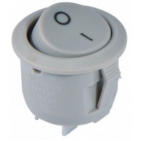 Клавишный переключатель kcd1-5-101 Grey/Grey круглый, Аско [a0140040069]