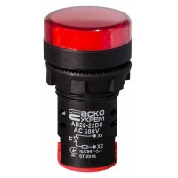 Сигнальна арматура Аско-Укрем AD22-22DS 380В АС червона (A0140030150)