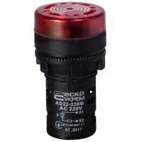 Блимаючий зумер Аско-Укрем AD22-22 BM/r 220В АС червоний (A0140030159)