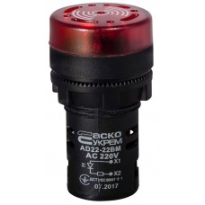 Блимаючий зумер Аско-Укрем AD22-22 BM/r 220В АС червоний (A0140030159)