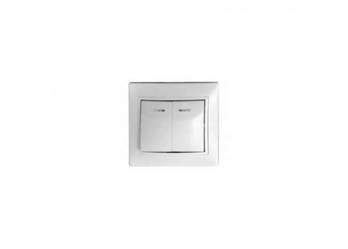 Блок-две розетки 2Р+PE с прозрачной крышкой 2p316-с-ip44N, Аско [2рз16-з-ip44n]