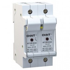 Тримач запобіжників Chint NRT28-32X 2P до 32А 10х38мм з індикацією (520469)