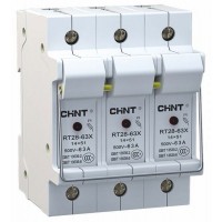 Держатель предохранителя с индикацией nrt28-63X 3P 14x51 base (eu) Chint [520355]