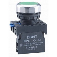 Кнопка двойная np8-11SD 1но+1нз с индикацией Зелена-Красная, Chint [667564]