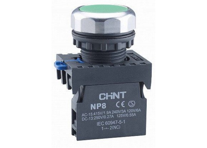 Кнопка двойная np8-11SD 1но+1нз с индикацией Зелена-Красная, Chint [667564]