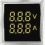 Квадратный цифровой измеритель универсальный тока+напряжения ed16-22 vfad 0-100A, 50-500В белый, Аско [a0190010047]