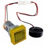 Квадратный цифровой измеритель универсальный тока+напряжения ed16-22 vfad 0-100A, 50-500В желтый, Аско [a0190010048]