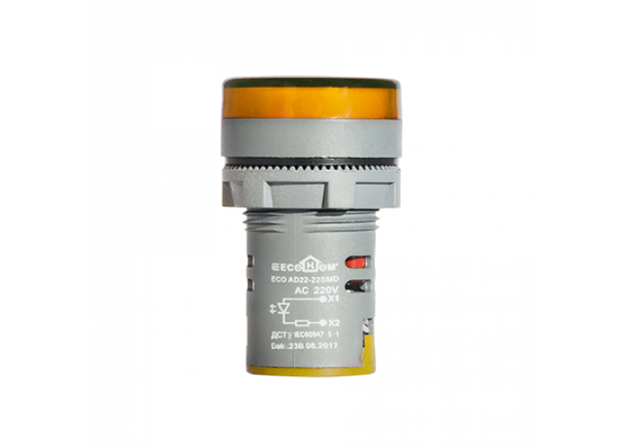 Сигнальная eco ad22-22smd желтая 220v ac, Аско [eco090010010]