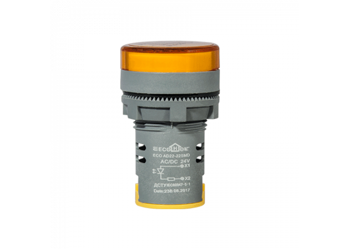 Сигнальная eco ad22-22smd желтая 24v ac/dc, Аско [eco090010006]