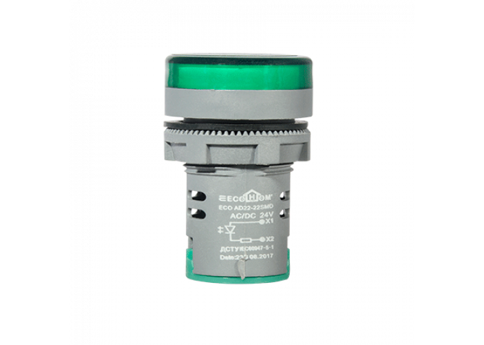 Сигнальная eco ad22-22smd зеленый 24v ac/dc, Аско [eco090010007]