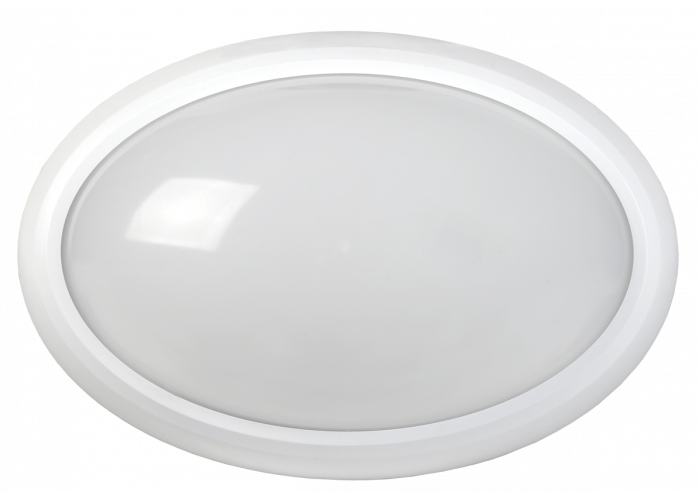 Светильник дпо 1801 белый круг пластик led 12Вт ip54, иек [ldpo1-1801-12-1-k01]