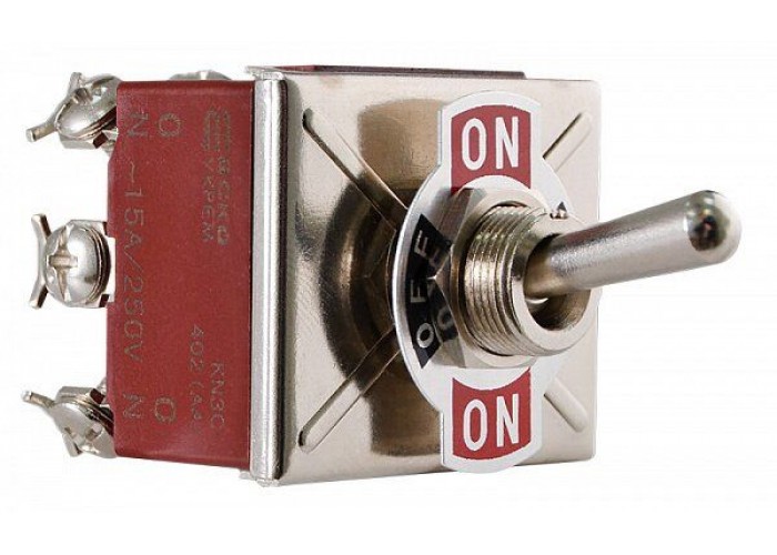 Тумблер kn3c-403aa-bn on-of-on 12p 15A 250v, Аско [a0140060025]