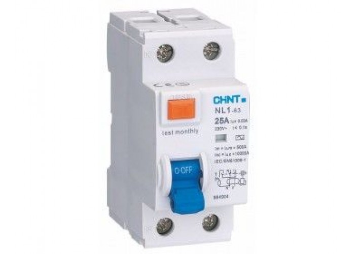Устройство защитного отключения nl1-63 2P 6ka 16A 0.03A, Chint [200359]