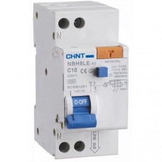 Диференційний вимикач Chint NBH8LE-40 1P+N C6 30мА AC 4,5кА (206060)