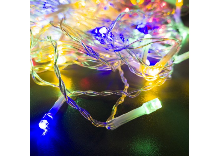 Гірлянда STARLIGHT бахрома мульті 100LED IP20 прозорий 3,2x0,7м