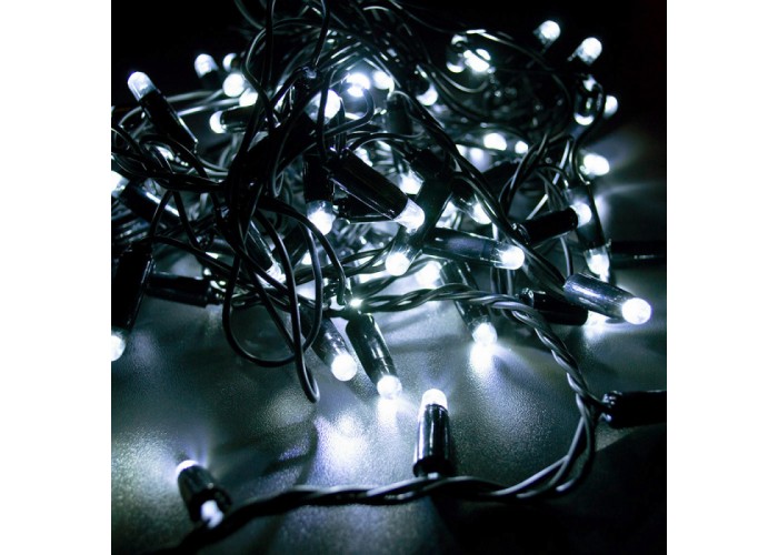 Гирлянда уличная STARLIGHT линейная белый 100LED IP44 черный 5м