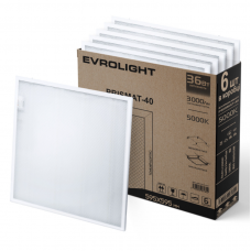 Набір світильник LED панель EVROLIGHT 36Вт PRISMAT-40 5000K 6шт