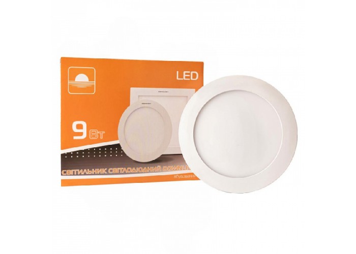 Світильник точковий врізний ЕВРОСВЕТ 9Вт коло LED-R-150-9 6400К