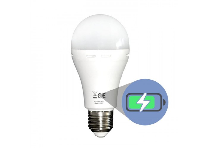 Ліхтар-лампа акумуляторна Е27 LED NOAS АС7W DC3W 6400K