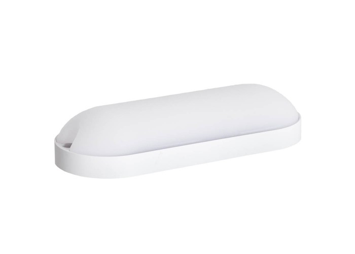 Світильник з датчиком руху LED накладний Євросвітло овал CL-RS-V1 IP65 18 Вт 6400К