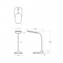 Настільна LED лампа з акумулятором Ridy Flex-01 біла