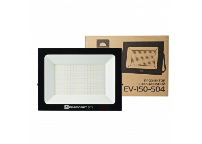 Прожектор світлодіодний ЕВРОСВЕТ 150Вт 6400К EV-150-504 PRO 13500Лм