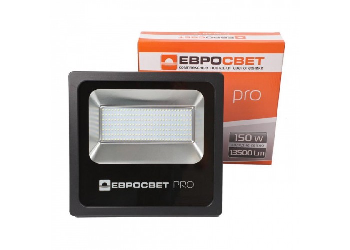 Прожектор світлодіодний ЕВРОСВЕТ 150Вт 6400К EV-150-504 PRO 13500Лм   +PULS