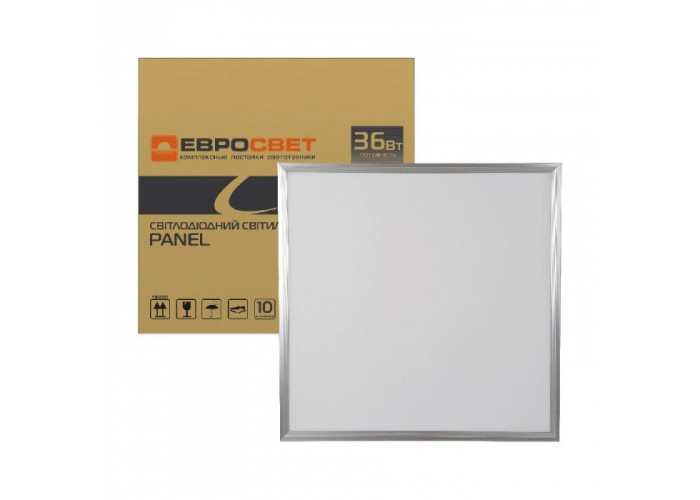 Світильник світлодіодна панель ЕВРОСВЕТ 36Вт PANEL 6400K 3000Лм promo pack
